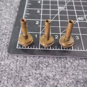 King Tempo Cornet Valve Top Caps Set of 3 Brass Vintage Replacement Parts